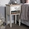 Baxton Studio Dauphine Oak and White Wash Distressed Finish Wood Nightstand 137-7575 - alternate 3